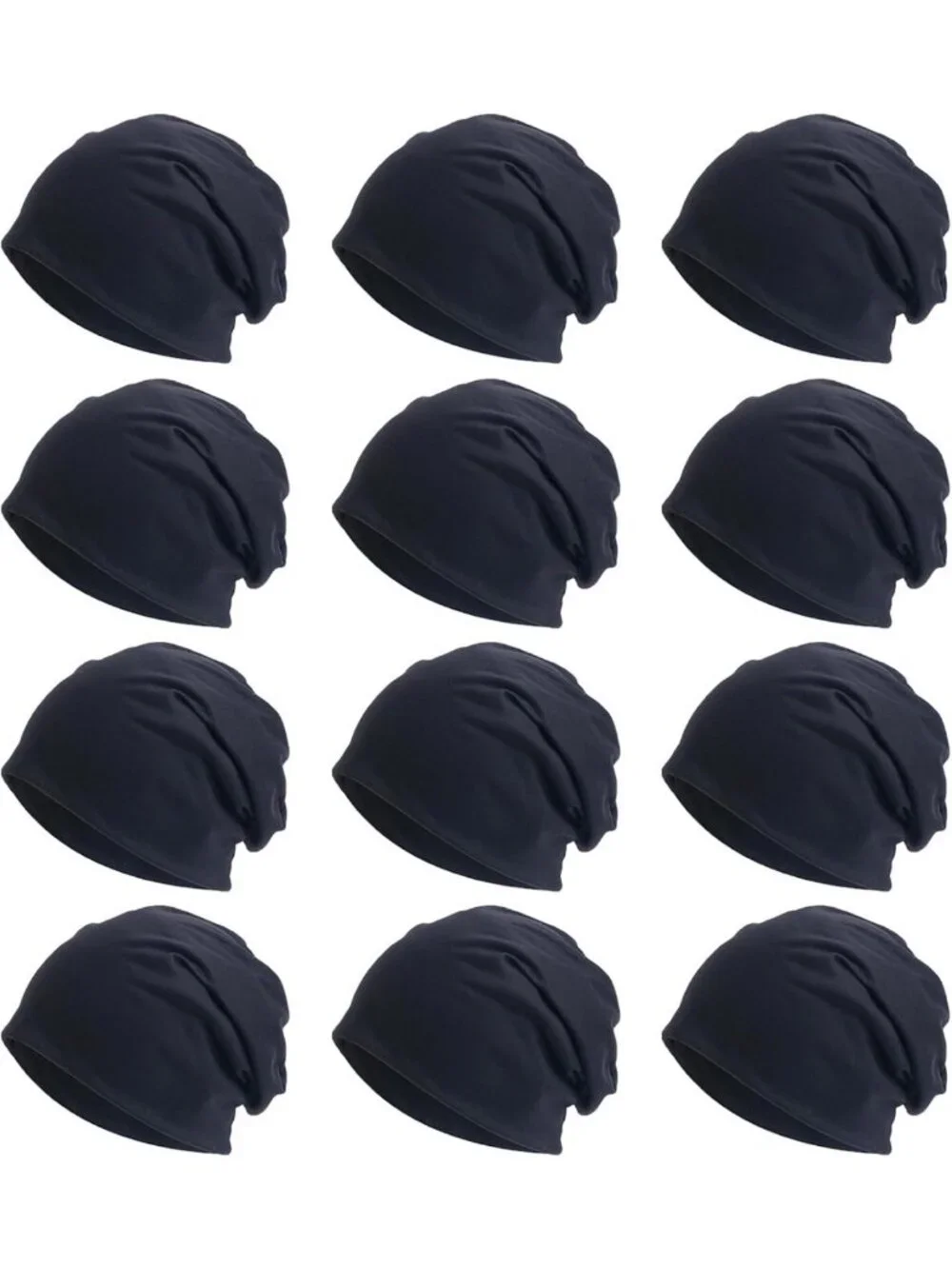 Unisex Slouchy Beanie Hats - 4/10/12 Pack, Soft Lightweight Skull Caps for Chemo